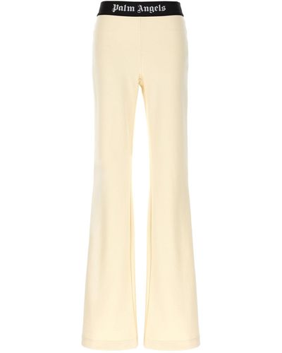 Palm Angels Logo Tape Trousers - Natural