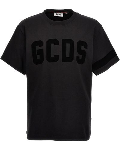 Gcds Velvet Logo T Shirt Nero