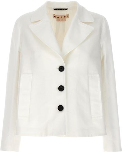 Marni Flared Blazer Blazer And Suits Bianco