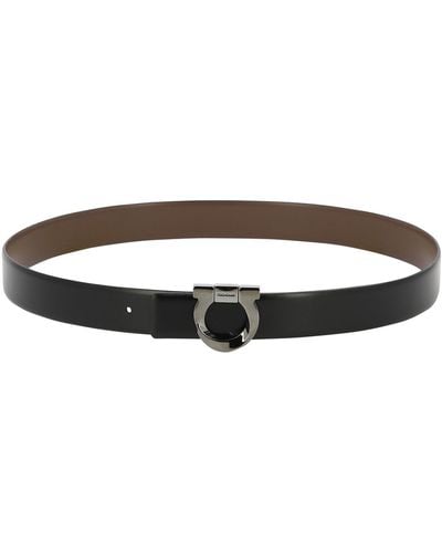 Ferragamo Fixed Gancini Belt Belts - Grey