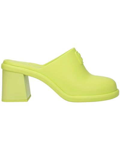 Miu Miu Slippers And Clogs Rubber Lime - Yellow