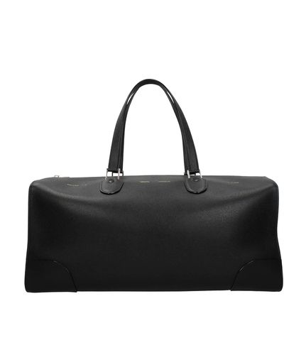 Moncler Travel Bags Valextra Leather Black