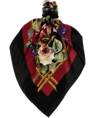 Dolce & Gabbana Floral Print Scarf Sciarpe Multicolor - Multicolore