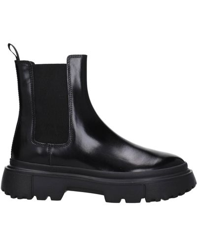 Hogan Ankle Boots Leather - Black