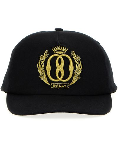 Bally Logo Embroidery Cap Cappelli Nero