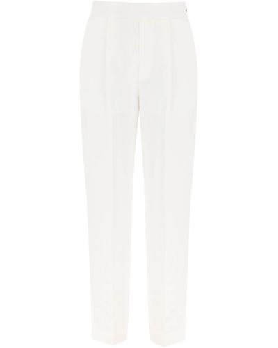 Agnona Linen Trousers - White