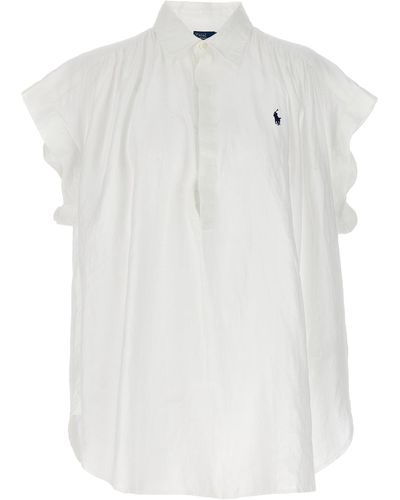Polo Ralph Lauren Logo Embroidery Blouse Camicie Bianco