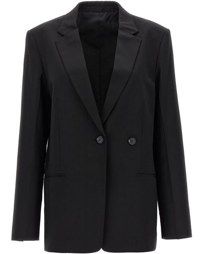 Helmut Lang Wool Single Breast Blazer Jacket Jackets - Black