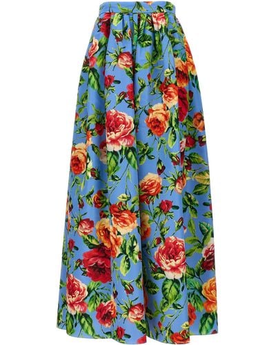 Carolina Herrera Long Floral Skirt Skirts - White