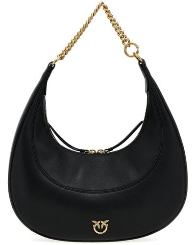 Pinko Classic Brioche Bag Hobo Shoulder Bags - Black