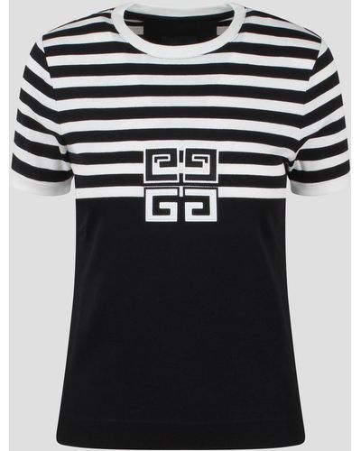Givenchy 4g Stripes Cotton T-shirt - Black