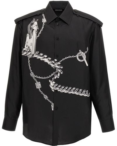 Burberry Knight Shirt, Blouse - Black