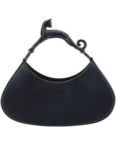 Lanvin Large Hobo Bag With Cat Handle - Blue