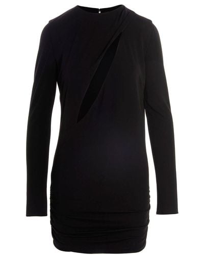 Versace Cut Out Jersey Dress - Black