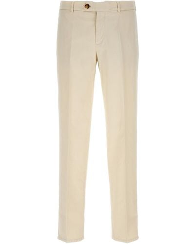 Brunello Cucinelli Cotton Trousers Pantaloni Bianco - Neutro