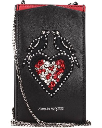 Alexander McQueen Selfphone Cover Women Leather Black