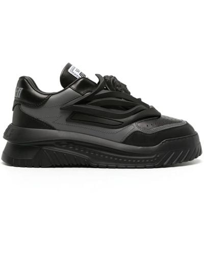 Versace Sneaker Bicolor Calf Leather - Black