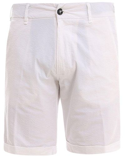 PERFECTION GDM Stretch Cotton Bermuda Shorts - Blue