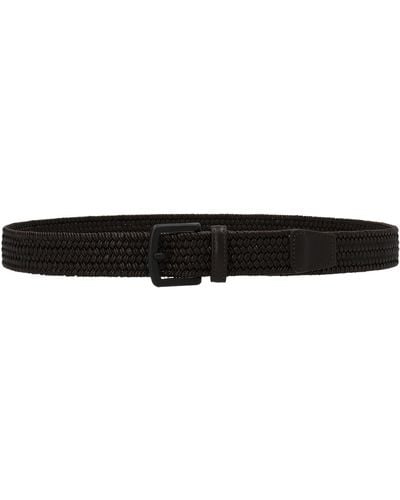 D'Amico Braided Leather Belt - Black