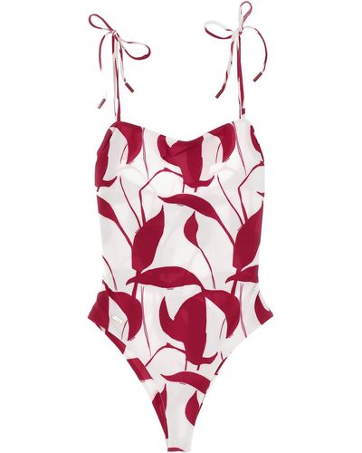 Kiton Printed One-Piece Swimsuit Beachwear Multicolor - Bianco