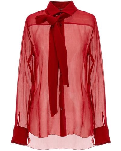 Ermanno Scervino Pussy Bow Shirt Camicie Rosso