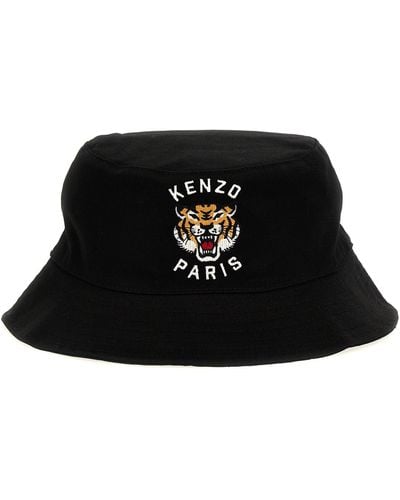 KENZO Reversible Logo Bucket Hat Cappelli Nero