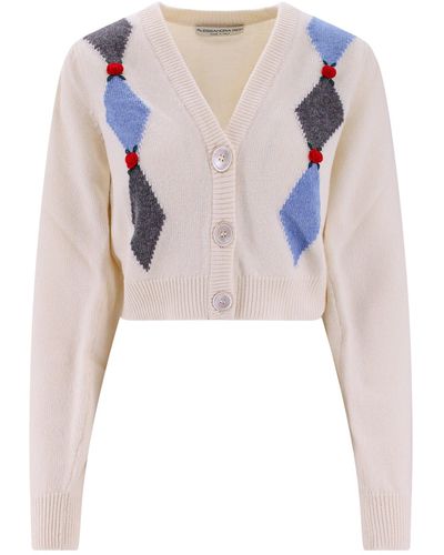 Alessandra Rich CARDIGAN - Bianco