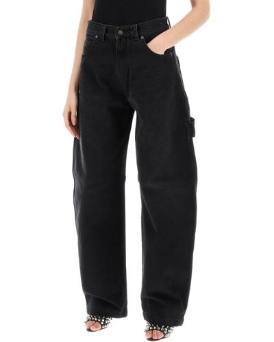 DARKPARK Audrey Cargo Jeans With Curved Leg - Black