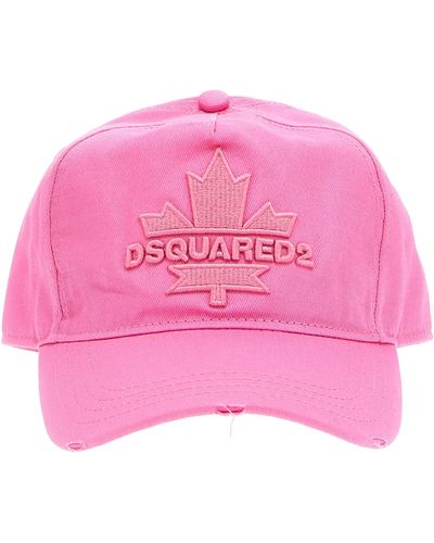 DSquared² Logo Embroidery Cap Hats - Pink