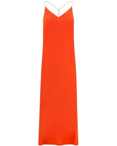 THE NINA STUDIO Silk Long Dress - Red