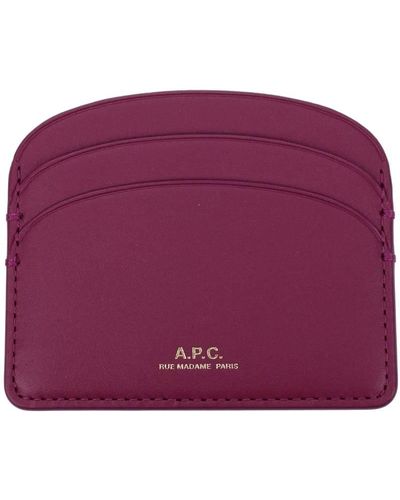 A.P.C. Document Holders Leather - Purple