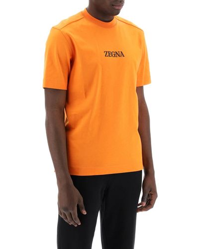 Zegna T Shirt Girocollo #Use The Existing - Arancione
