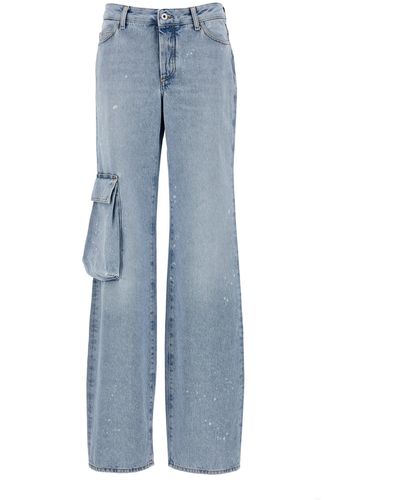 Off-White c/o Virgil Abloh Toybox Jeans Celeste - Blu