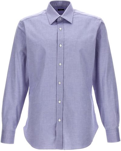 Barba Napoli Micro Operated Shirt Shirt, Blouse - Purple