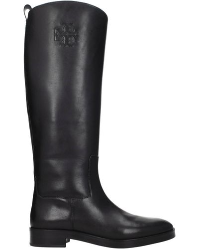 Tory Burch Boots Leather - Black