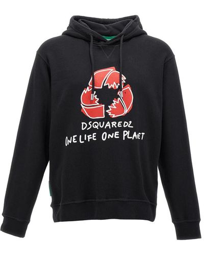 DSquared² Recycled Leaf Felpe Nero