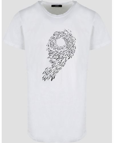 14 Bros Boo print t-shirt - Bianco