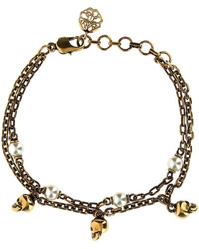Alexander McQueen Skull Pearl Jewellery - Metallic