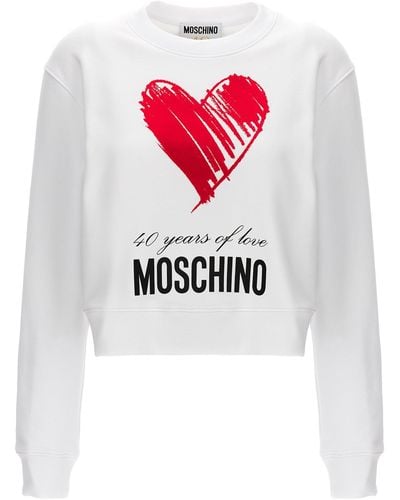 Moschino 40 Years Of Love Felpe Bianco