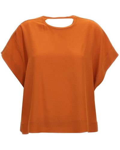 Nude Silk Bloshirt Shirt, Blouse - Orange