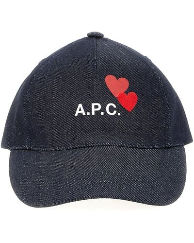 A.P.C. Valentine'S Day Capsule 'Eden' Baseball Cap - Blue