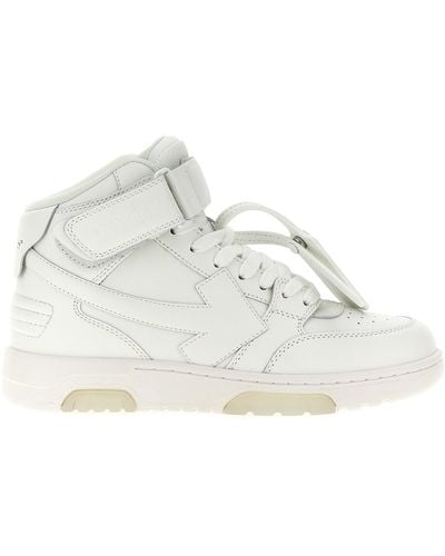 Off-White c/o Virgil Abloh Sneakers in pelle bianche mid top - Bianco