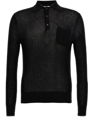 Ballantyne Cotton Knit Shirt Polo Nero