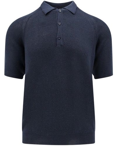 Laneus Cotton Polo Shirt - Blue