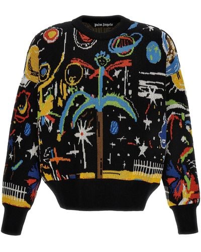 Palm Angels Starry Night Sweater Maglioni Multicolor - Nero
