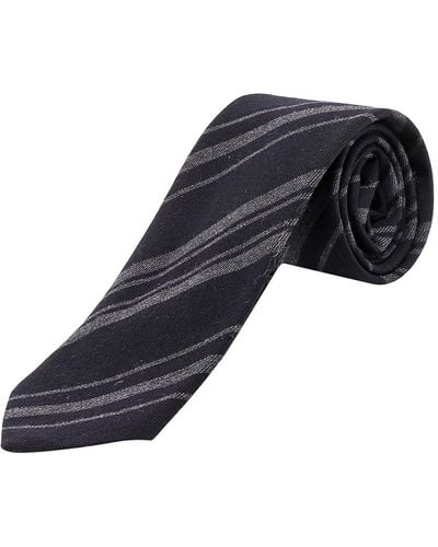 Nicky Wool And Cotton Tie - Black