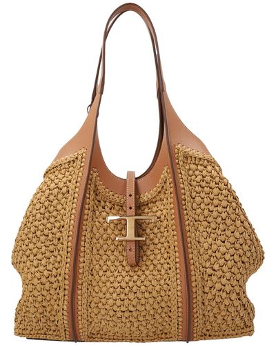 Tod's T Timeless Tote Bag - Brown