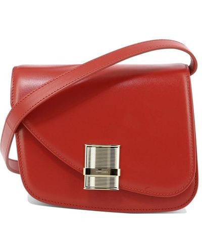 Ferragamo Fiamma Crossbody Bags - Red
