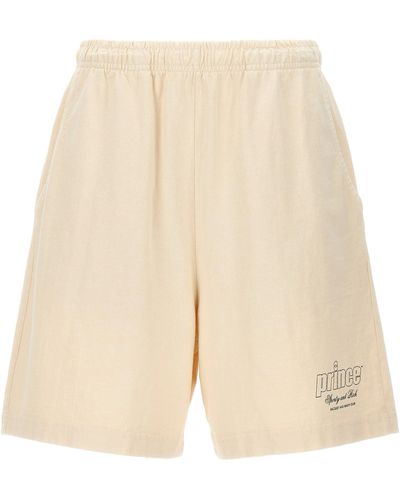 Sporty & Rich 'Prince Health Gym' Shorts - Natural