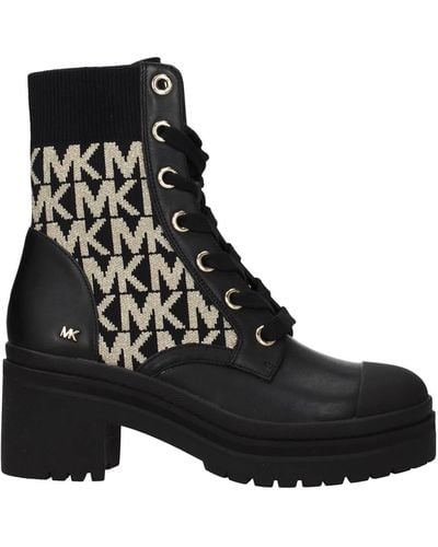MICHAEL MICHAEL KORS Logoprint faux texturedleather ankle boots  Sale up  to 70 off  THE OUTNET